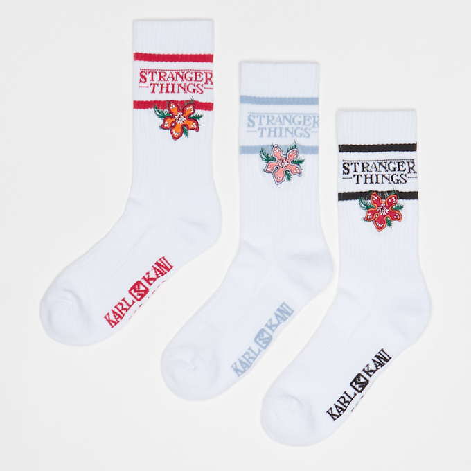 Karl Kani 3 PACK - x Stranger Things Small Signature Socks blanc 17686 1