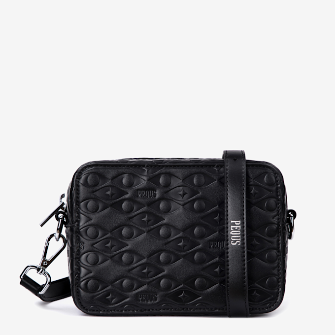PEQUS Astéria Messenger Bag Embossed preto 17726 2