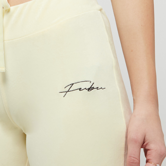 FUBU Signature Velours Flared Leggings beige 18079 3