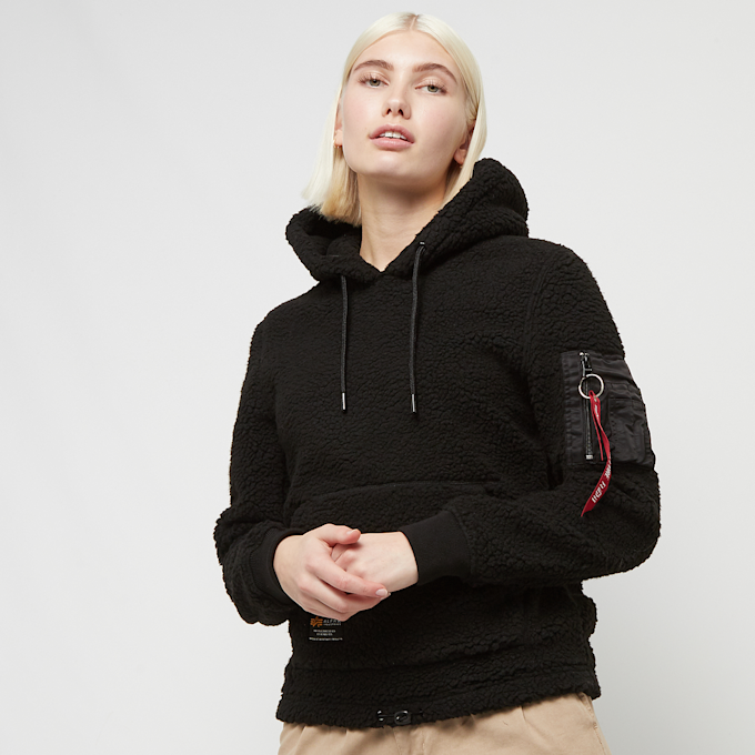 Alpha Industries Teddy Hoody Wmn schwarz 18145 1