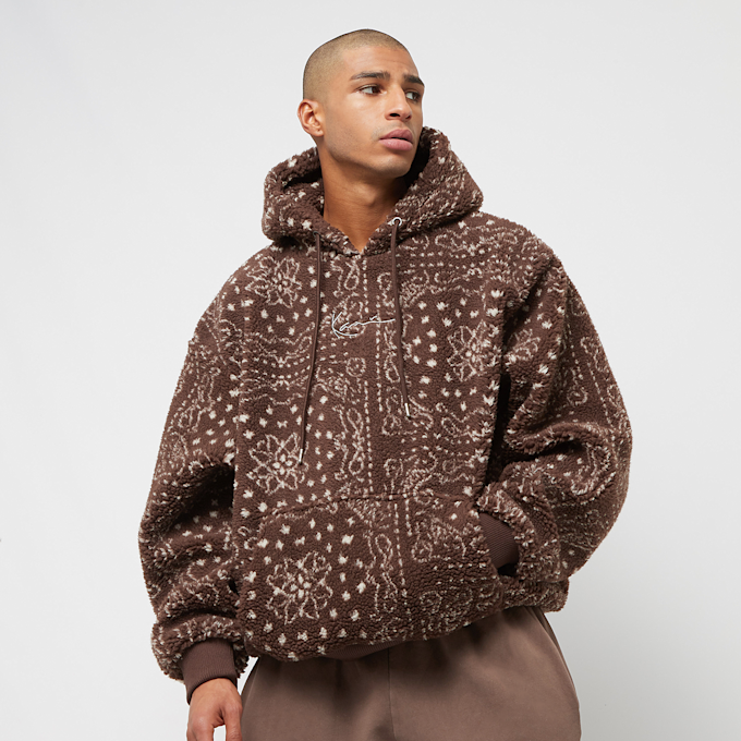 Karl Kani Metal Signature Paisley OS Teddy Hoodie braun 13079 1