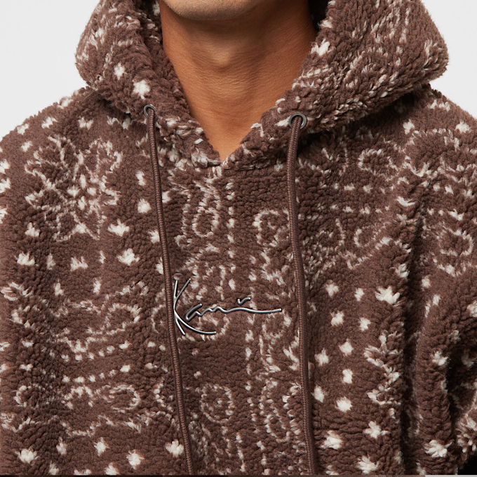 Karl Kani Metal Signature Paisley OS Teddy Hoodie braun 13079 3
