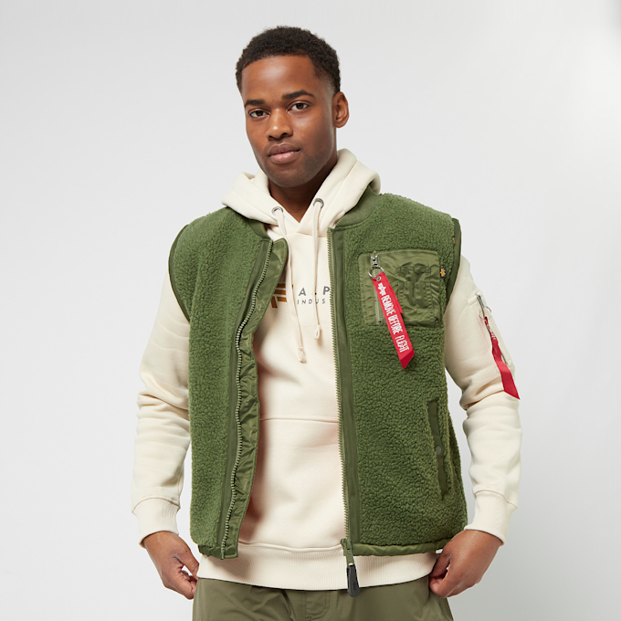 Alpha Industries Teddy Vest grün 13150 1