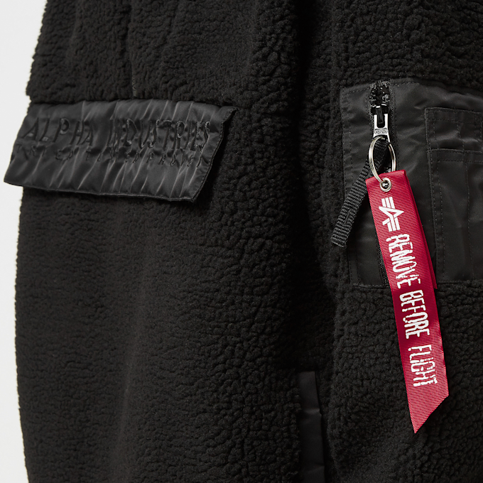 Alpha Industries Teddy Anorak schwarz 13155 4