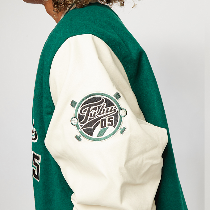 FUBU Varsity Block College Jacke grün 13193 4