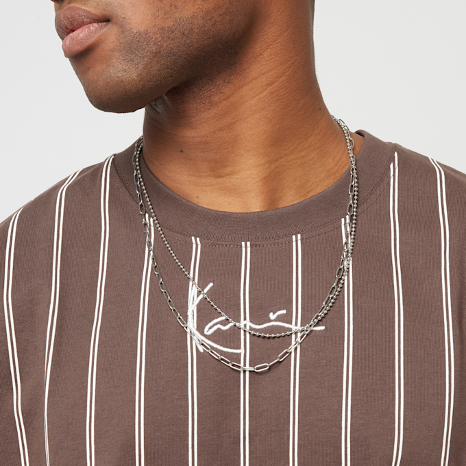 Karl Kani Small Signature Boxy Heavy Jersey Pinstripe Tee braun 14203 3