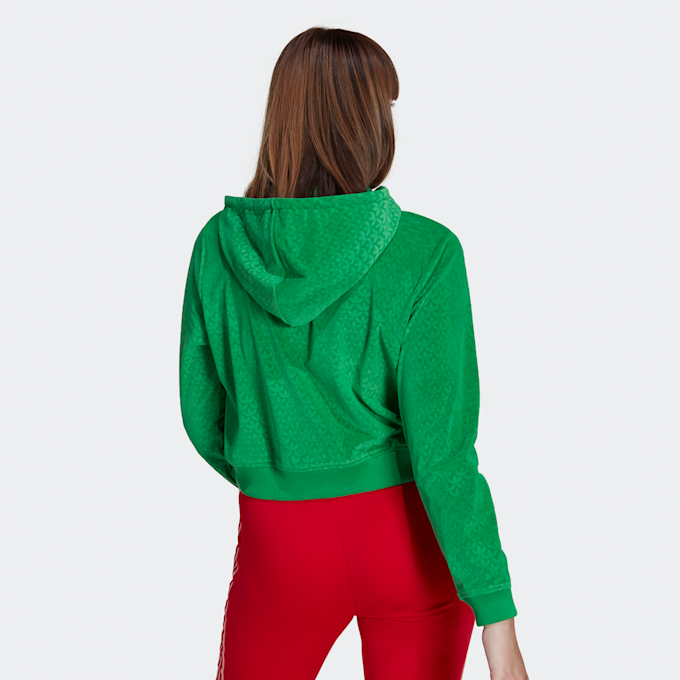 adidas Originals Velour Kapuzenjacke grün 14299 2