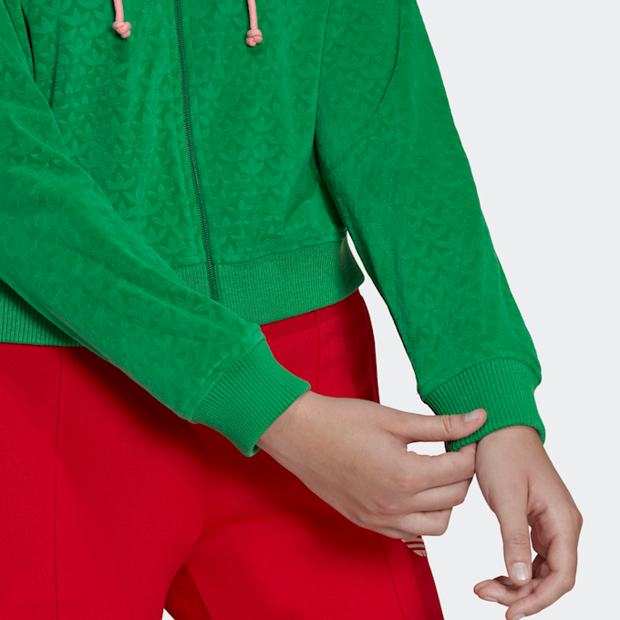 adidas Originals Velour Kapuzenjacke grün 14299 4