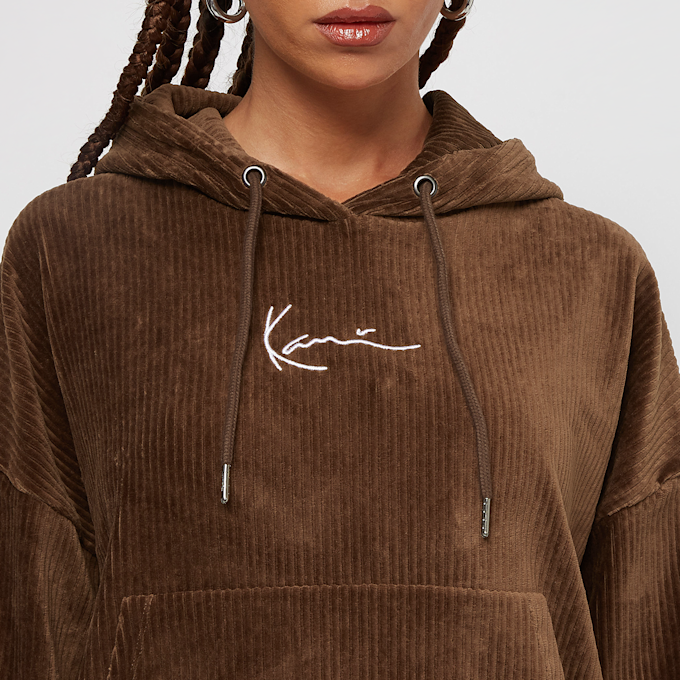Karl Kani Small Signature Corduroy Oversize Hoodie braun 14374 3