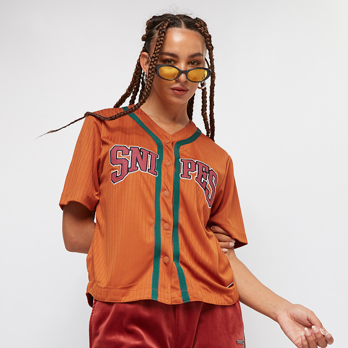 SNIPES College Logo Cropped Baseball Jersey braun 14691 1