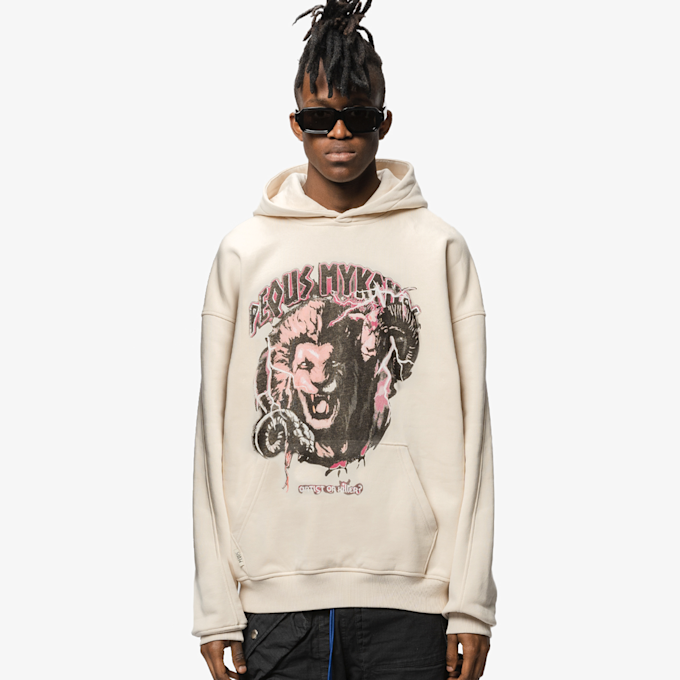 PEQUS Artist Or A Killer ? Graphic Hoodie beige 15369 1