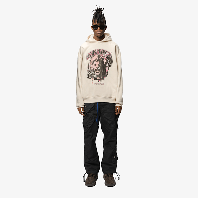 PEQUS Artist Or A Killer ? Graphic Hoodie beige 15369 4