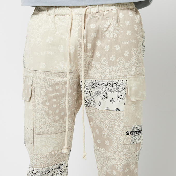 Sixth June Bandana Patchwork Pants beż 15420 5