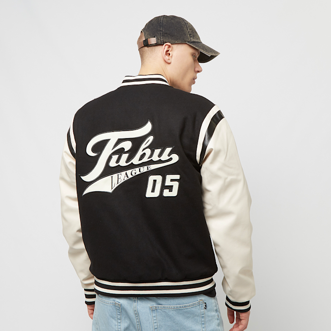 FUBU Old English Varsity Jacket noir 15518 2