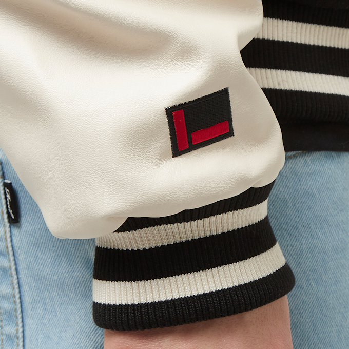 FUBU Old English Varsity Jacket noir 15518 4