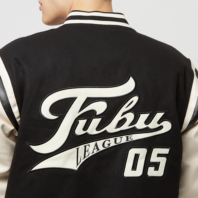 FUBU Old English Varsity Jacket noir 15518 5