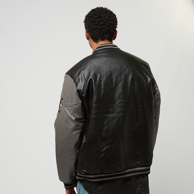 FUBU Varsity Leather Jacket nero 15524 2