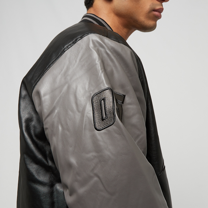 FUBU Varsity Leather Jacket nero 15524 5