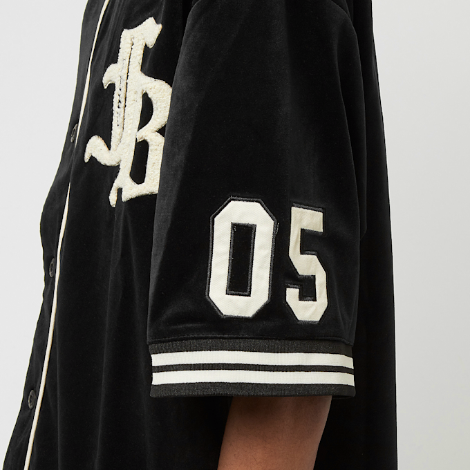 FUBU Old English Velour Baseball Jersey weiß 18433 5