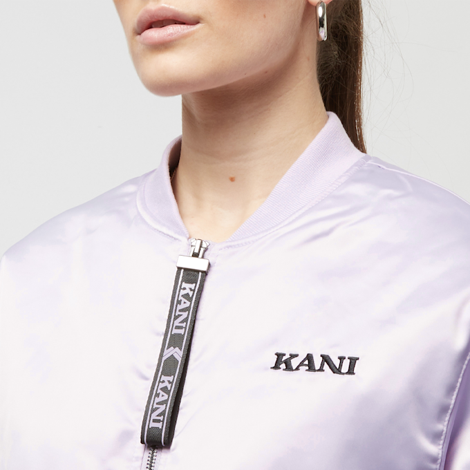 Karl Kani Chest Retro Satin Bomber Jacket pourpre 18460 3