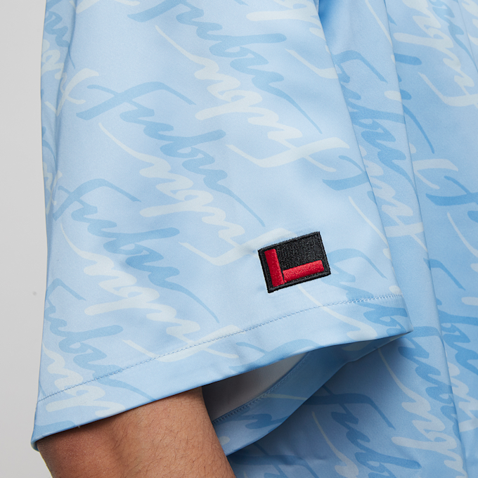 FUBU Retro All Over Print Baseball Jersey bleu 18627 3