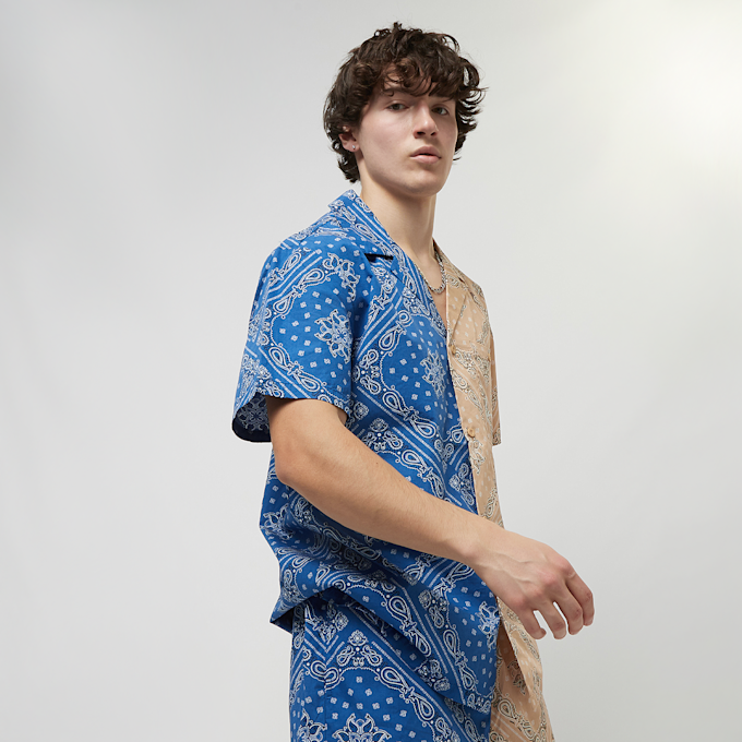 Karl Kani Chest Signature Paisley Block Resort Shirt blau 19183 1