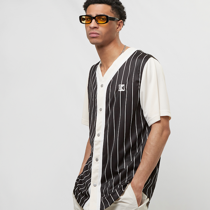 Karl Kani OG Block Pinstripe Baseball Shirt schwarz 19185 1