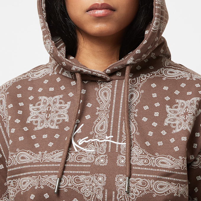 Karl Kani Small Signature Paisley Hoodie brun 19409 3