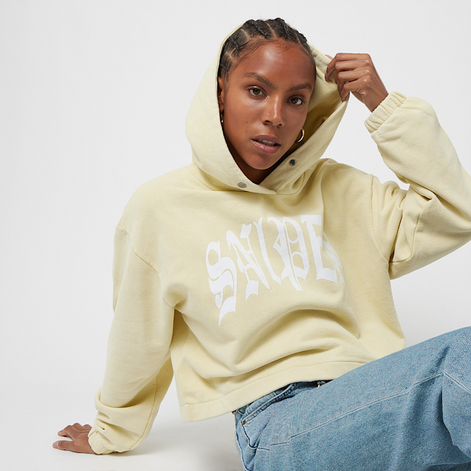 SNIPES Large Old English Logo Washed Oversized Cropped Hoodie verde 21784 1