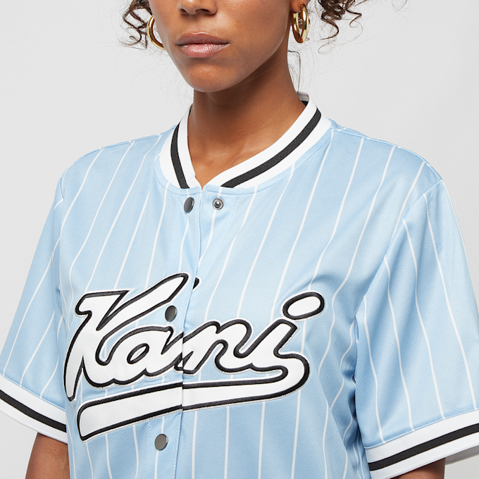Karl Kani Varsity Pinstripe Baseball Shirt bleu 22219 3