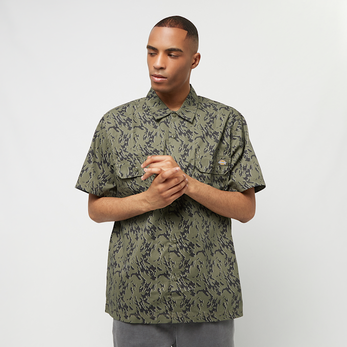 Dickies Drewsey Workshirt Short Sleeve verde 22462 1