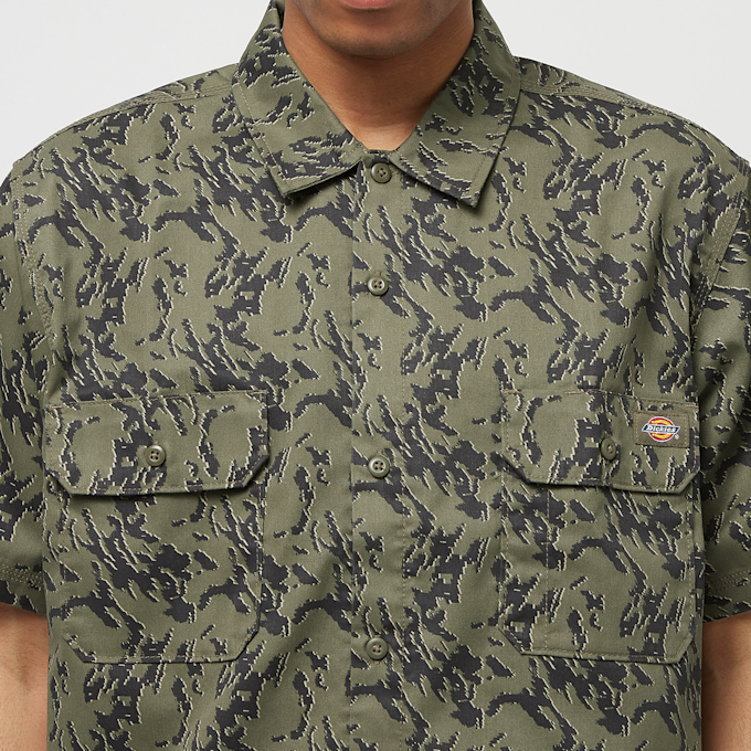 Dickies Drewsey Workshirt Short Sleeve verde 22462 3