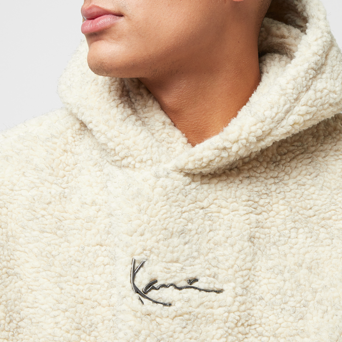 Karl Kani Metal Signature Teddy Os Hoodie blanc 19789 3