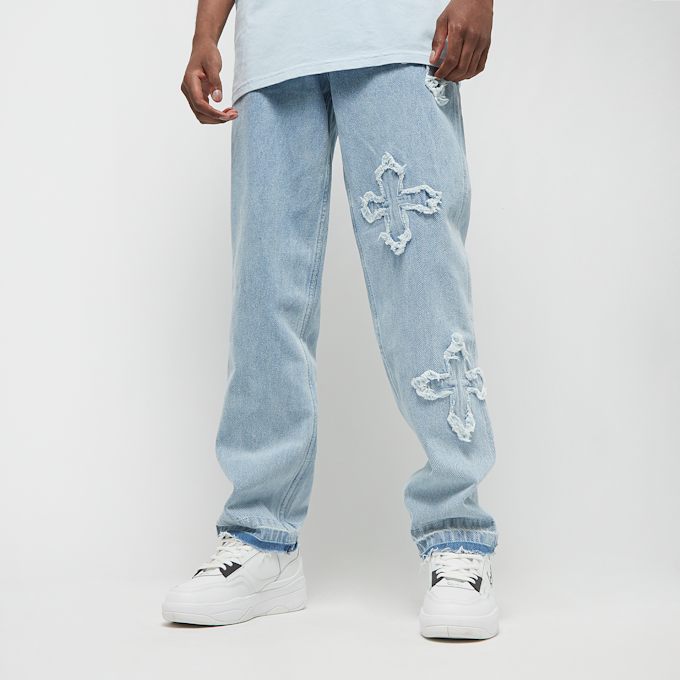 Karl Kani OG Distressed Cross Baggy Five Pocket Denim blau 19835 1