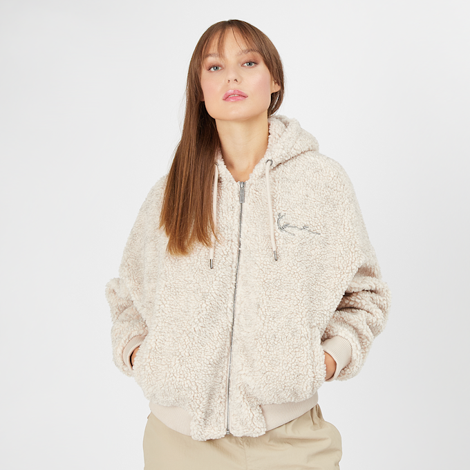 Karl Kani Metal Signature Teddy Full Zip bege 19843 1