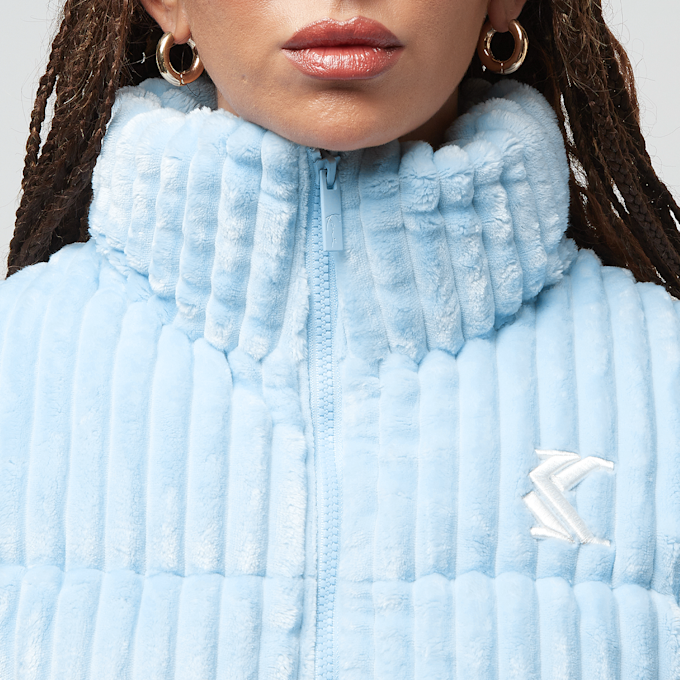 Karl Kani OG Fuzzy Corduroy Short Puffer Jacket bleu 19860 3