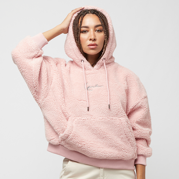 Karl Kani Metal Signature Teddy Os Hoodie różowy 19871 1