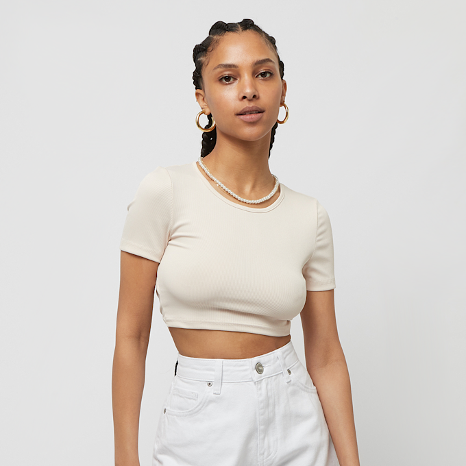 Sixth June Backless Crop Top beige 26079 2