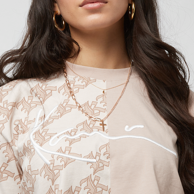 Karl Kani Signature Old English Crop Block Tee beige 26202 3