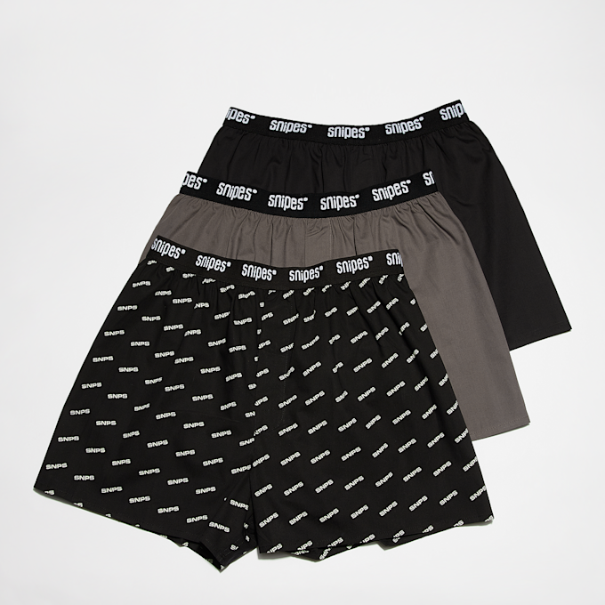 SNIPES 3 PACK - Black Tape Woven Boxershorts noir 26333 1