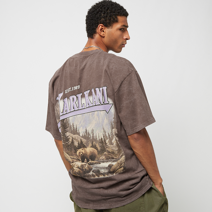 Karl Kani Small Signature Washed Heavy Jersey Landscape Tee braun 26594 1