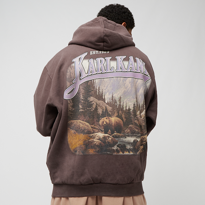 Karl Kani Small Signature OS Washed Heavy Sweat Landscape Hoodie marrone 26626 1