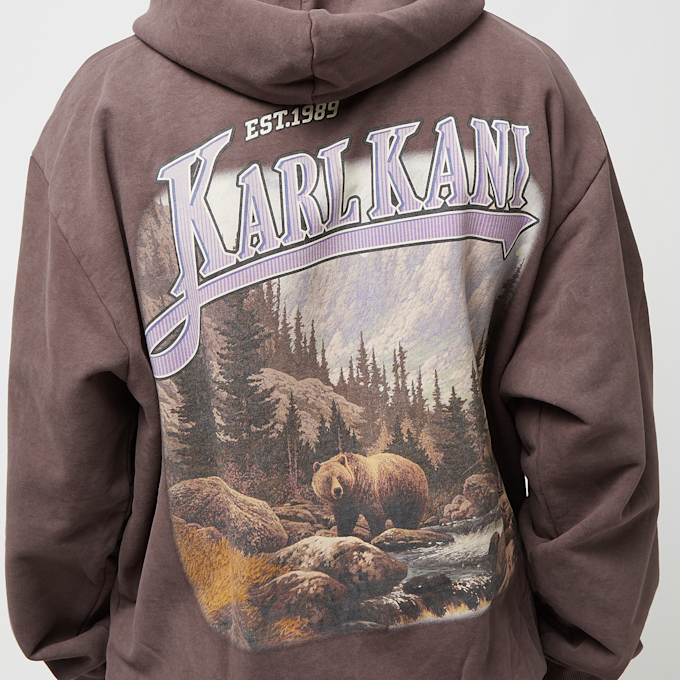Karl Kani Small Signature OS Washed Heavy Sweat Landscape Hoodie marrone 26626 4