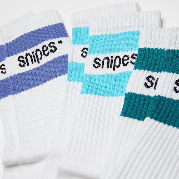 SNIPES 3 PACK - Small Logo Striped Crew Socks multicolor 26670 2