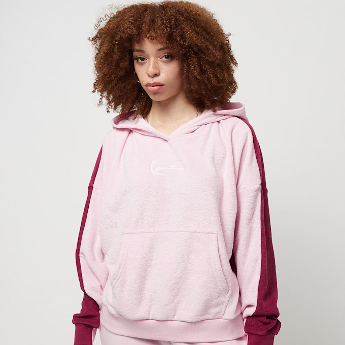 Karl Kani Small Signature Block Oversized Toweling Hoodie rosa 26757 1