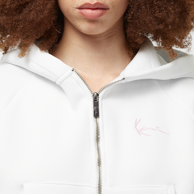 Karl Kani Chest Signature Crop Full Zip Hoodie weiß 26759 3