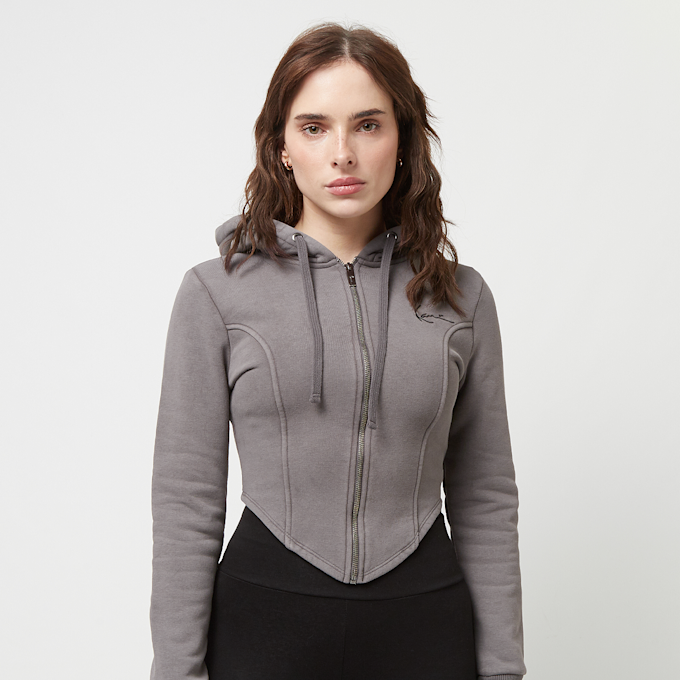 Karl Kani Chest Signature Washed Corsage Full Zip Hoodie grau 26764 1