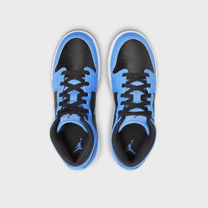 Jordan Air Jordan 1 Mid Big Kids' Shoes (GS) blu 27437 6