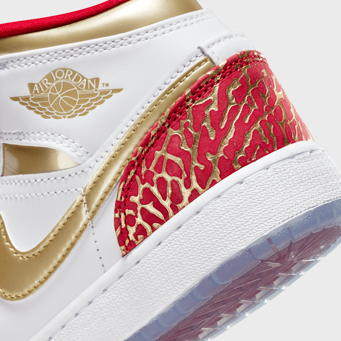 Jordan Air Jordan 1 Mid Sneaker School (GS) bianco 27444 8