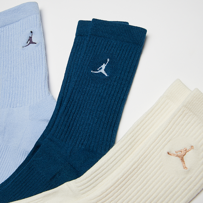 Jordan 3 PACK - Everyday Crew Socks blanco 27611 2